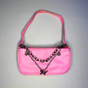 Butterfly charm shoulder bag